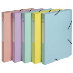 Boîte de classement Cartobox - Dos 25 mm - Assortiment : EXACOMPTA Aquarel image