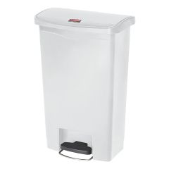 Poubelle à pédale avec couvercle - 50 litres - Blanc : RUBBERMAID Visuel