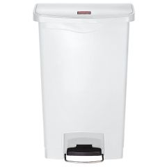 Poubelle à pédale avec couvercle - 68 litres - Blanc : RUBBERMAID Image