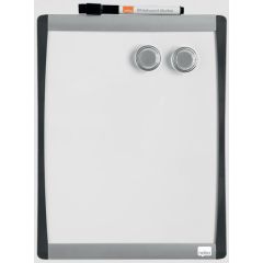 Tableau blanc magnétique avec cadre incurvé - 215 x 280 mm : NOBO image