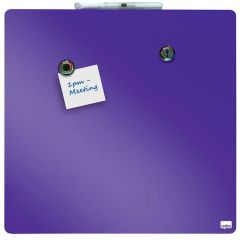 Tableau Mémo Magnétique Carré - Violet - 360 x 360 mm : NOBO image