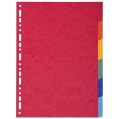 Jeu de 6 Intercalaires A4 en carte recyclée teintée EXACOMPTA