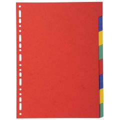Jeu de 8 Intercalaires A4 en carte recyclée teintée - Assortiment EXACOMPTA Visuel