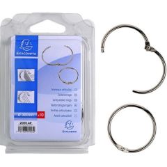 Anneaux articulés en acier - 38 mm : EXACOMPTA Lot de 10 image