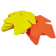 Carton fluo non effaçable - Flèche - 120 x 160 mm - Jaune/Orange : AGIPA Lot de 50 Visuel
