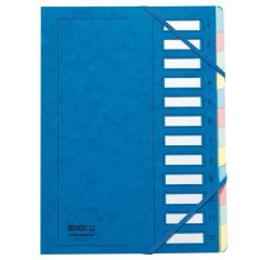 Trieur Papier à élastiques de 12 compartiments - Bleu : EXTENDOS Modèle