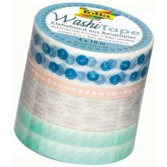 Ruban décoratif autocollant - Hygge : FOLIA Washi Tape Lot de 4 Visuel