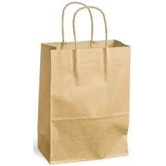 Sac en papier avec anse - 180 x 80 x 240 mm - Marron MAIL-MEDIA Lot de 300 visuel