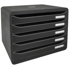 Module de rangement 5 tiroirs Big Box Plus - Noir EXACOMPTA photo