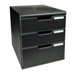 EXACOMPTA : Module de rangement 3 tiroirs Modulo - Noir 325414D