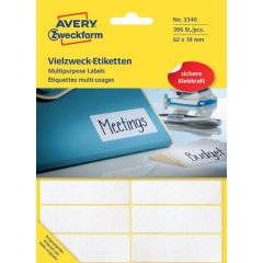 AVERY : Etiquettes adhésives 62 x 19 mm - Blanc 3340