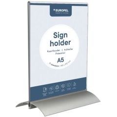 Présentoir de table avec socle en aluminium - A5 : EUROPEL image