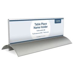 Chevalet de table - Porte-nom avec socle en aluminium - 210 x 61 mm : EUROPEL image