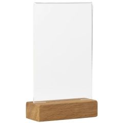 Présentoir de table avec socle en bois - A6 : EUROPEL image
