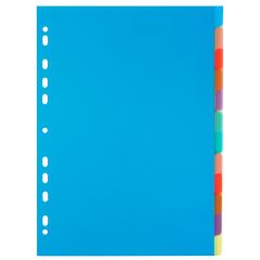 Jeu de 12 intercalaires translucides Chromaline - Format A4 - Assortiment EXACOMPTA