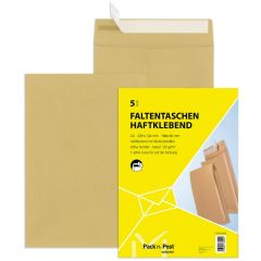 Pochettes d'expédition à soufflets - 229 x 324 mm - Marron : MAIL MEDIA Lot de 5 Visuel