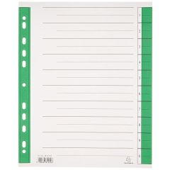 Intercalaires en carton micro perforés - 234 x 297 mm - Vert : Exacompta Lot de 100 Image