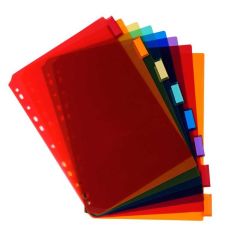 EXACOMPTA : Jeu de 8 intercalaires translucides polypropylène avec porte-étiquette 3908E