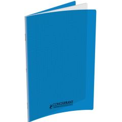 Cahier d'écolier 170 x 220 mm Grands carreaux 96 pages - Polypro Bleu pastel CONQUERANT