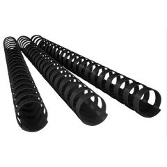 Baguettes de 21 anneaux - 25 mm - Noir : GBC Lot de 50 lot
