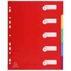 Jeu de 5 Intercalaires en PP opaque - 245 x 297 mm EXACOMPTA Photo