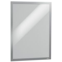 Cadre d'affichage magnétique auto-adhésif - A3 - Argent : DURABLE Lot de 6 Visuel