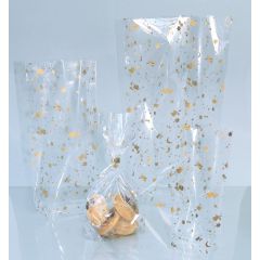 Sachet transparent avec fond - Motifs de Noël - 145 x 235 mm : FOLIA Lot de 10 Modèle
