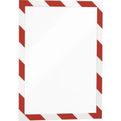 Cadre d'affichage magnétique auto-adhésif - A4 - Rouge/Blanc : DURABLE Lot de 2 Modèle