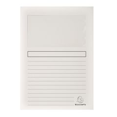 EXACOMPTA  50151E : Chemises à fenêtre Super - Blanc