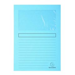 EXACOMPTA  50152E : Chemises à fenêtre Super - Bleu clair