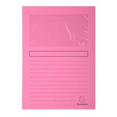 EXACOMPTA  50156E : Chemises à fenêtre Super - Rose