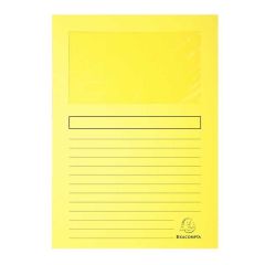 Chemises à fenêtre - Jaune : EXACOMPTA Super Lot de 100