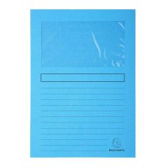 EXACOMPTA  50162E : Chemises à fenêtre Super - Bleu