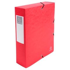 Boîte de classement Carte lustrée - Dos 80 mm - Rouge EXACOMPTA Exabox Image