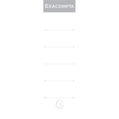 Etiquettes adhésives pour dos de classeur à levier - Dos 70 mm - Blanc : EXACOMPTA Lot de 10 Photo