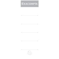 Etiquettes Dos de classeur à levier - Dos 80 mm - Blanc : EXACOMPTA Lot de 10 Modèle