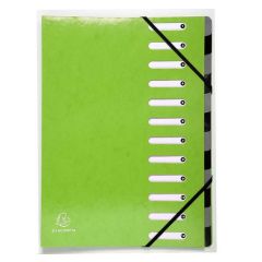 53923E EXACOMPTA  : Trieur avec élastiques  Vert anis