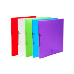 Exacompta 54198E Crystal : Classeur souple Assortiment - 2 anneaux