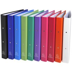 Classeur à 2 anneaux - Dos 40 mm - Assortiment de 10 couleurs : EXACOMPTA Image