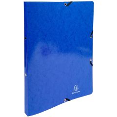 54882E Classeur Exacompta 2 Anneaux Bleu foncé Carte lustrée Iderama