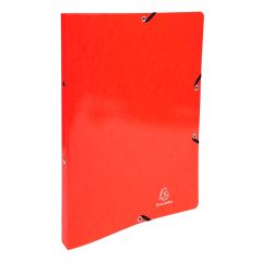 54895E Classeur Exacompta 2 Anneaux Rouge Carte lustrée Iderama