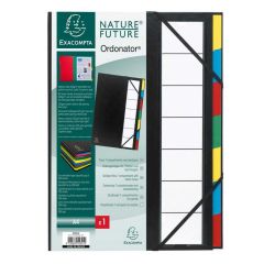 55321E EXACOMPTA  : Trieur avec élastiques Noir