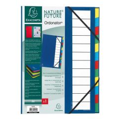 55342E EXACOMPTA  : Trieur avec élastiques Bleu