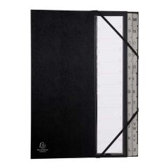 EXACOMPTA : Trieur alphabétique - 24 compartiments - Noir 56090E