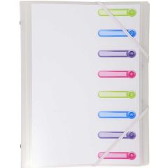 EXACOMPTA : Trieur avec élastiques - 8 compartiments 56187E Incolore photo