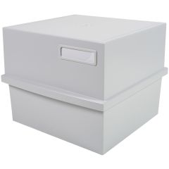 Boite pour 600 Fiches A5 avec Couvercle - Gris : EXACOMPTA photo