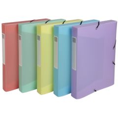 Boîte de classement - Dos 40 mm - Assortiment : EXACOMPTA Chromaline Pastel image