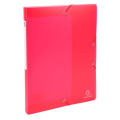 Boîte de classement Chromaline - Rouge translucide : EXACOMPTA 59875E