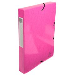 EXACOMPTA :  8 boîtes de classement 59924E  - Dos 40 mm - Rose