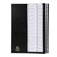 Trieur alphanumérique - 26 compartiments - Noir  621226E EXACOMPTA 